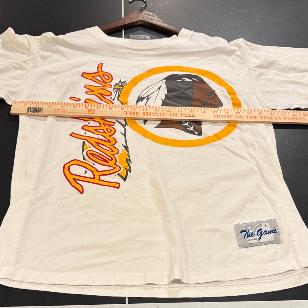 The game Redskins large men's Tee vintage white early 90s - Picture 5 of 8
